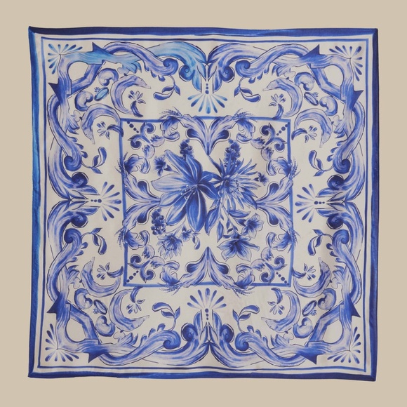 Farm Rio Off-White Garden Tiles Scarf main image 7